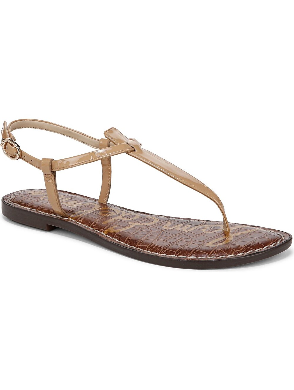 Sam Edelman Gigi Patent Leather T-Strap Sandals Tan Size 6 - Picture 12 of 16